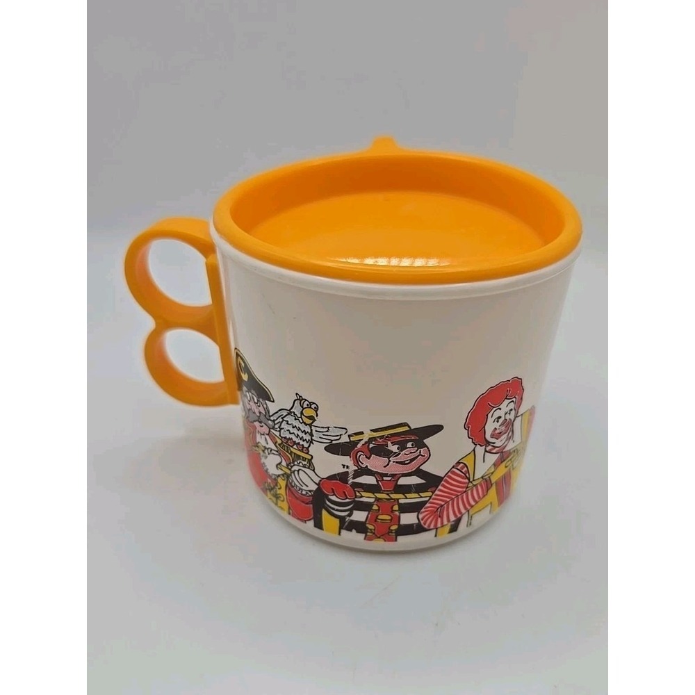 McDonald's Vintage 1985 Plastic Cup Hamburglar Grimace Ronald Captain Crook
